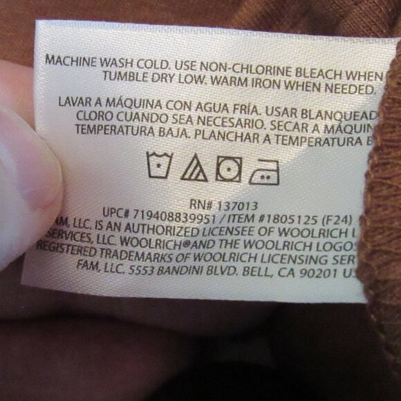 NWT Woolrich Brown Long Sleeve Pocket Tee Size XXL Green Label Collection - Picture 10 of 10